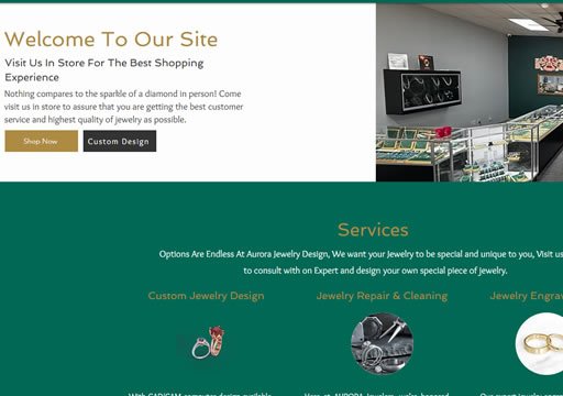 a photo of Aurora Jewelry Design website thumbnail
